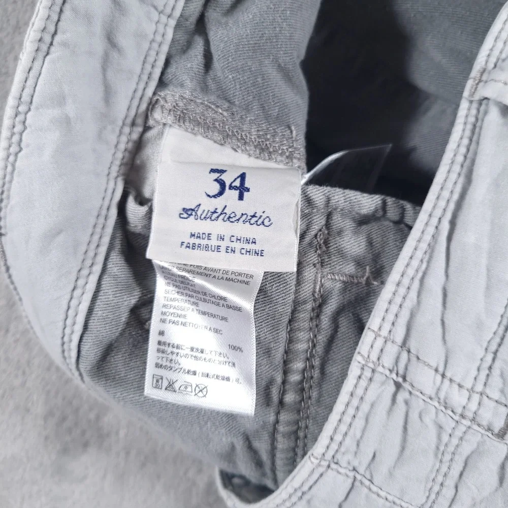 Tommy Bahama Cargo Shorts Mens 34 Gray Cotton Casual Utility‎ Summer Hiking